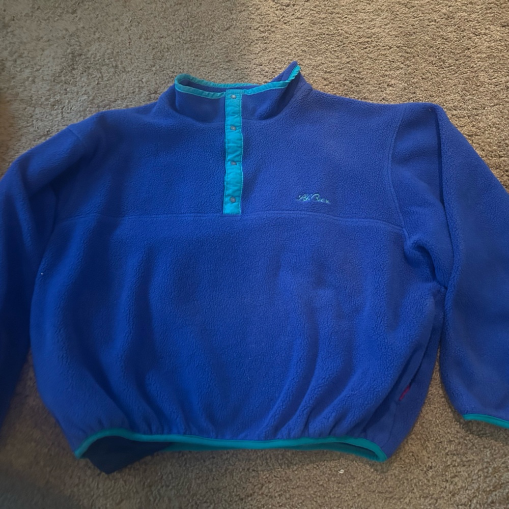 L.L. Bean Fleece Blue Pullover